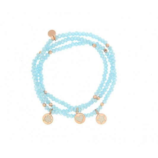 Bracciale Elastico Azzurro con Medagliette - GIPSY CHIC Rue des Mille | BR-GIP PCOL AZZ