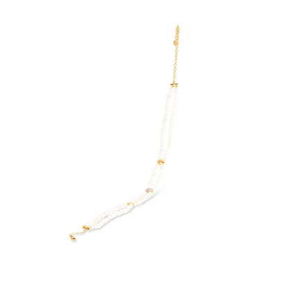 Choker elastico Perle e tripla ellissi - ECLISSI Rue des Mille | GRZ-029 M1 B AU