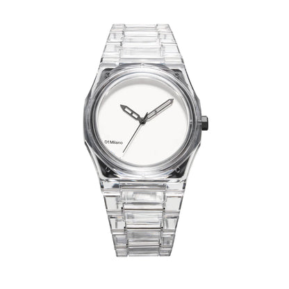 Orologio trasparente bianco | Nylon Exp_White D1 Milano | D1-NYBJ01