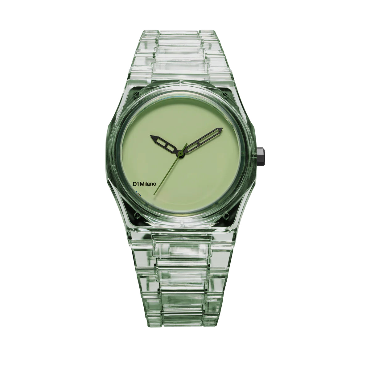 Orologio trasparente verde menta | Nylon Exp_Mint D1 Milano | D1-NYBJ04