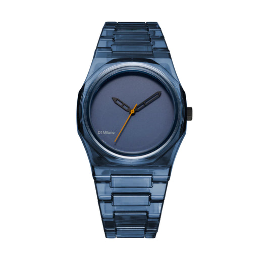 Orologio trasparente blu | Nylon Exp_Cobalt D1 Milano | D1-NYBJ05