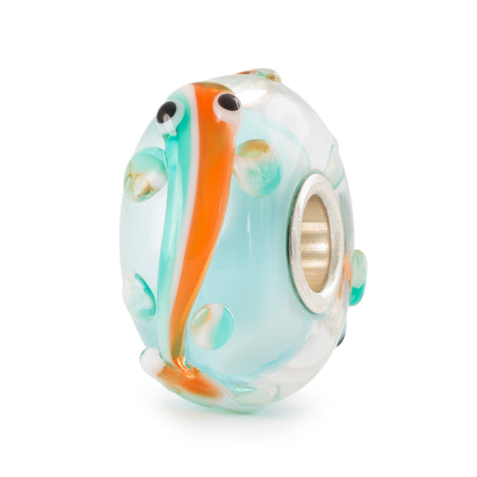 Pesce della Tranquilità Trollbeads | Beads in vetro che raffigura pesci arancioni e celesti | TGLBE-20420